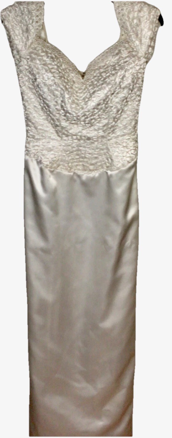 Vintage Mike Benet Beaded Wedding Dress Formal SZ 8