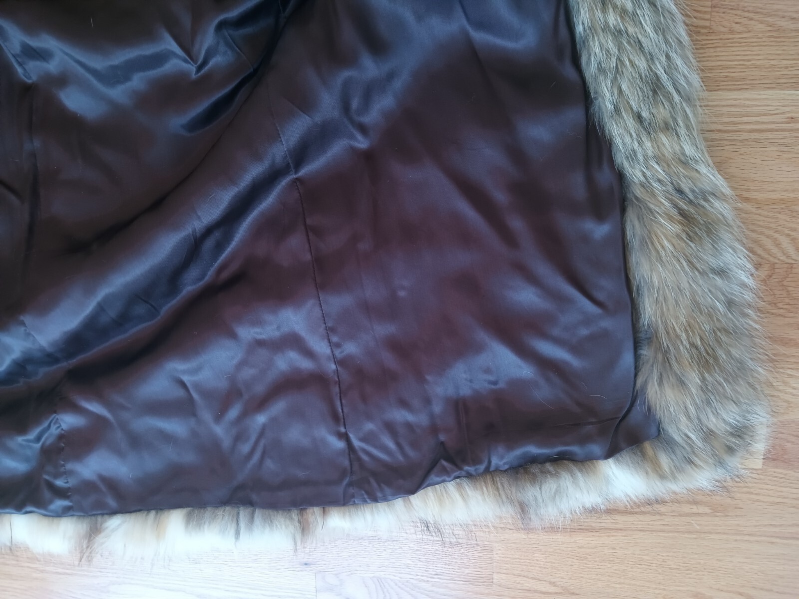 ADOLFO Bold Beauty Collared Feathered Finnish Raccoon Fur Coat Full Length Plus
