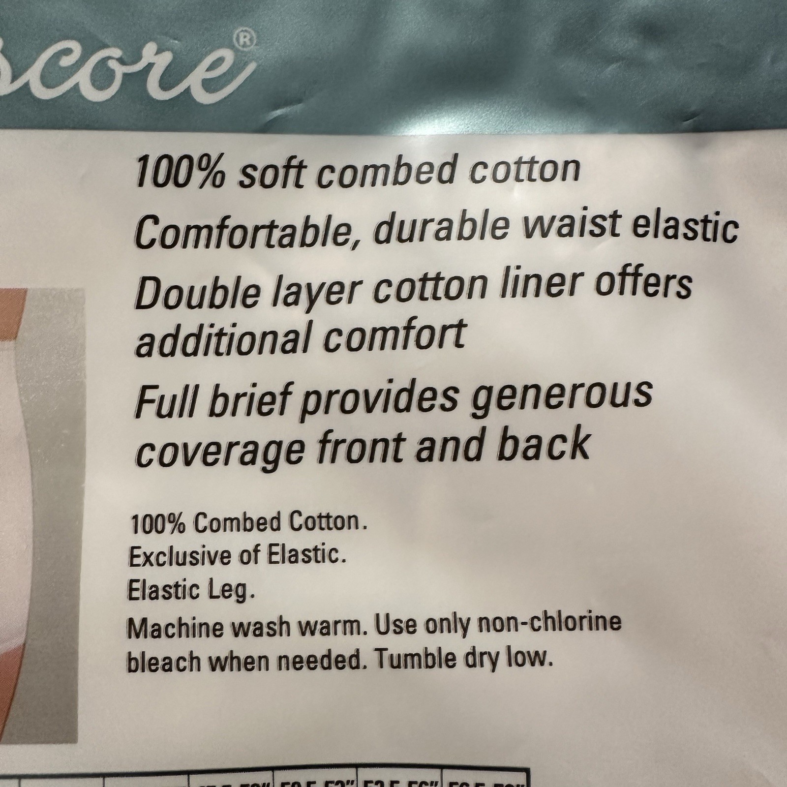 Vtg Underscore JC Penney Nude Cotton Briefs Large/7 ONE Pair NEW In Package