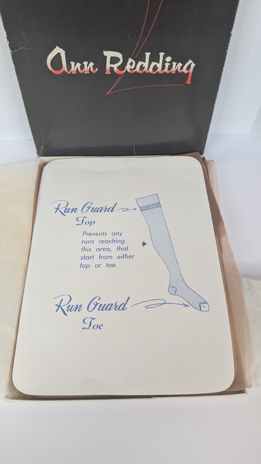 Vintage 2 Pairs Panty Hose Thigh-High Nylons in Box Smart Beige Sz 10.5 Hosiery