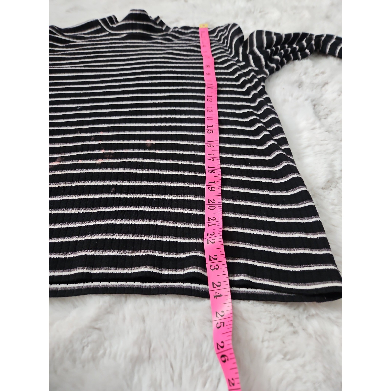 Vintage 90s Classic Elements Mock Neck Striped Ribbed Sweater Shirt Medium Thras