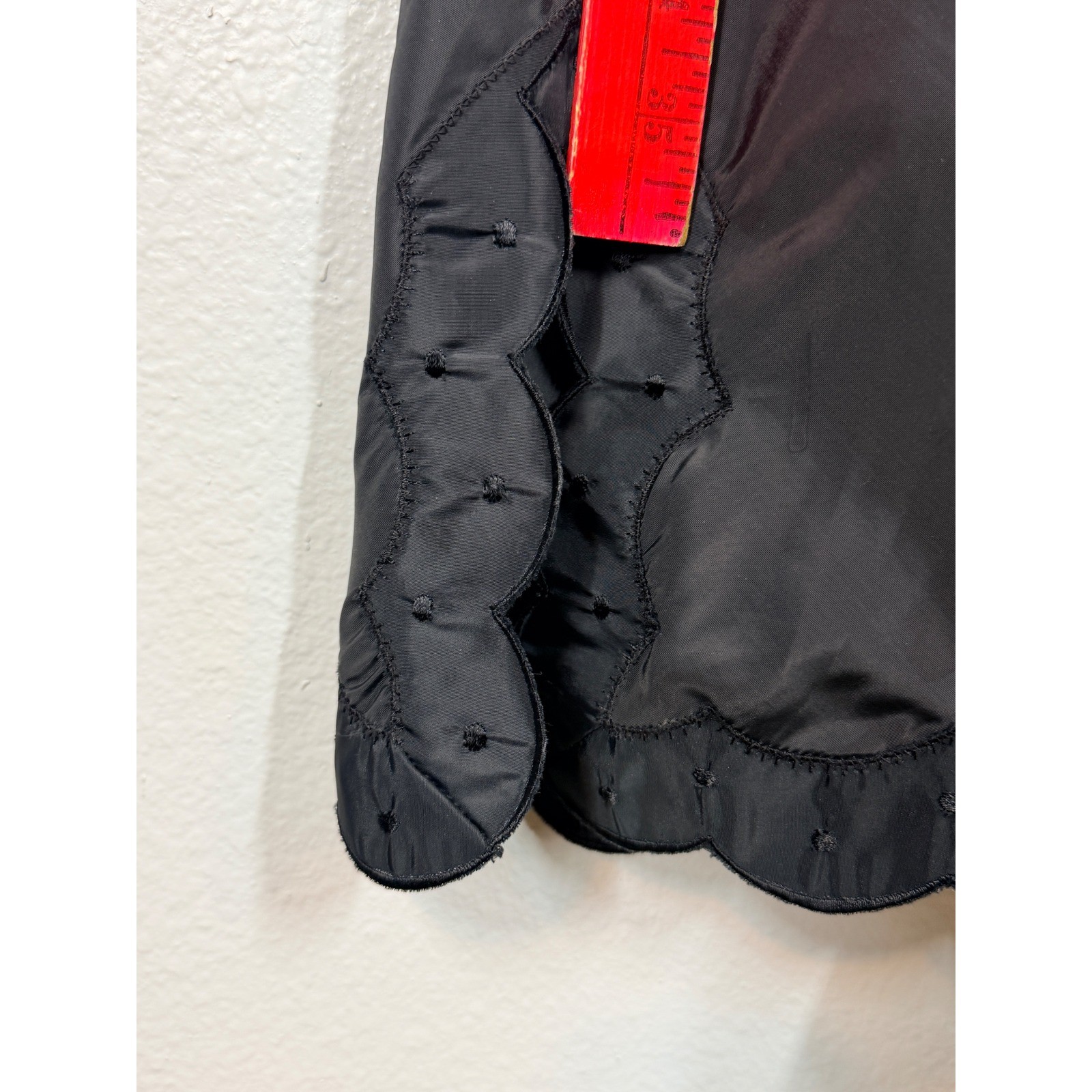 Barbizon Full Slip Sz 12 Miss Black Nylon Tafetta Candies 1960’s Tafredda