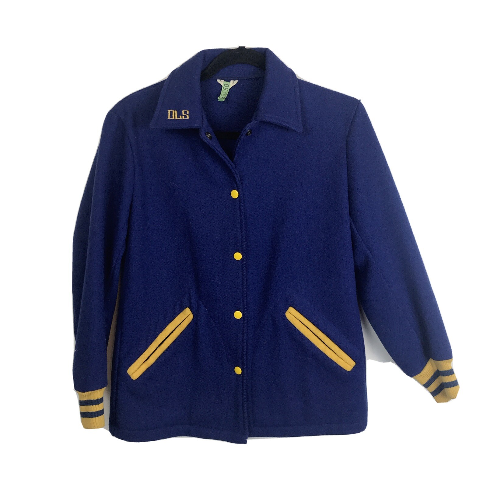 VTG Womens Deerfoot Union Made in USA Varsity Letterman Wool Jacket Sz 14 MEDIUM
