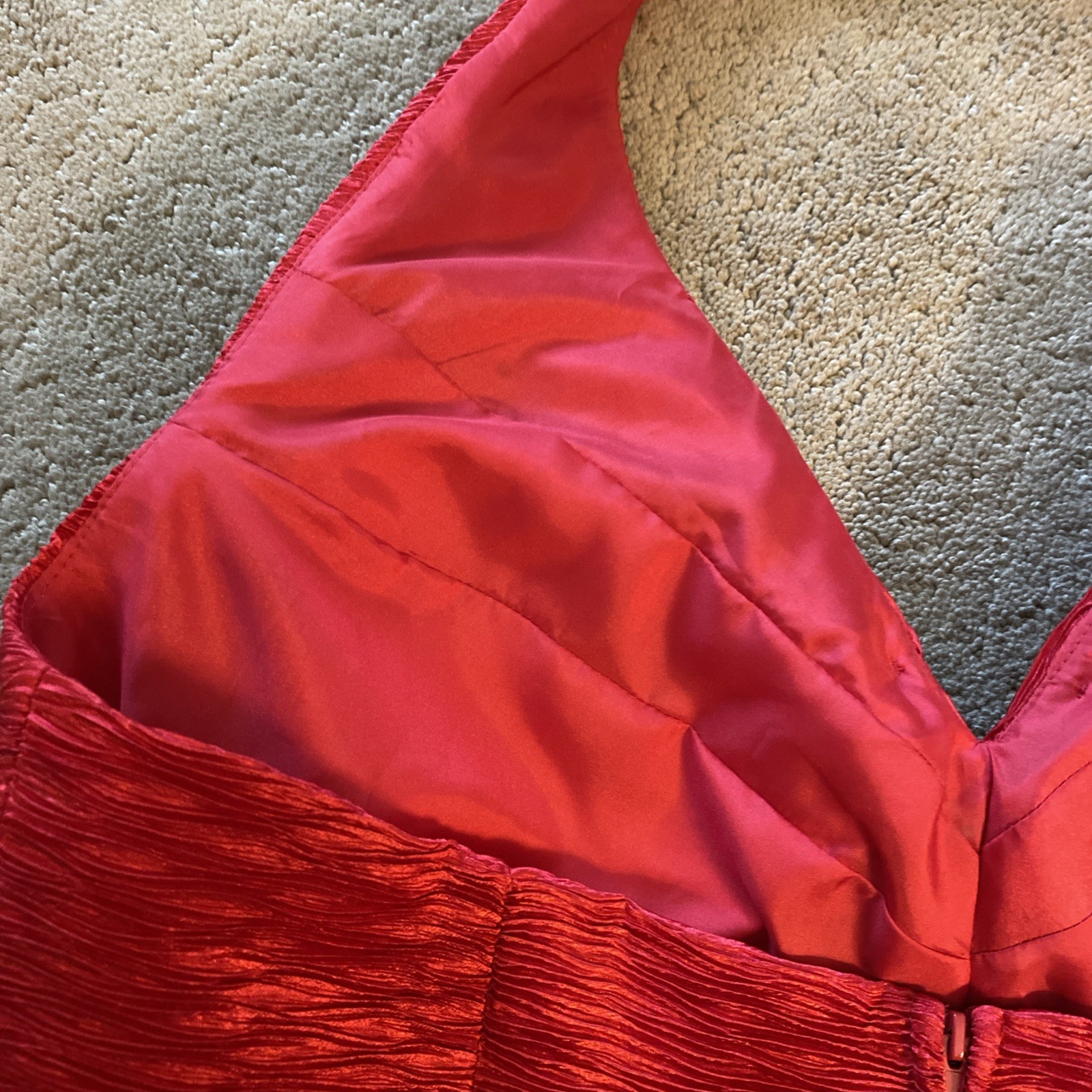 VINTAGE CACHE PLUS SIZE TEXTURED HALTER TOP LINED ZIPPER BACK PARTY WEAR SIZE 16