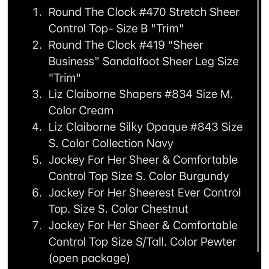Hanes Liz Claiborne Vintage Pantyhose Lot of 15 Pairs Crafts Collectors