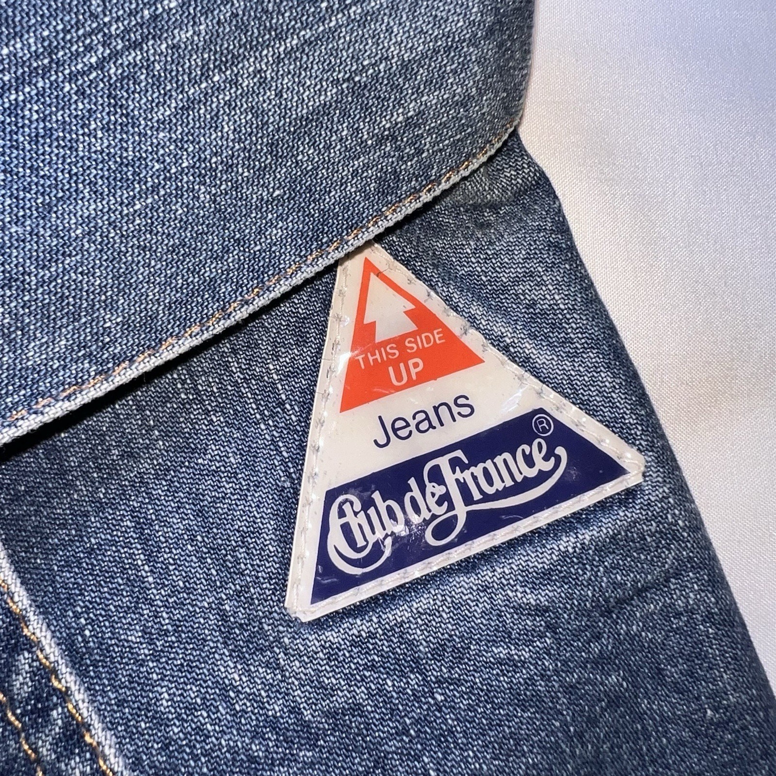 Club De France Jeans Europe Size 38 / US 6 Blue Fiold Over Denim Vintage 70s 80s