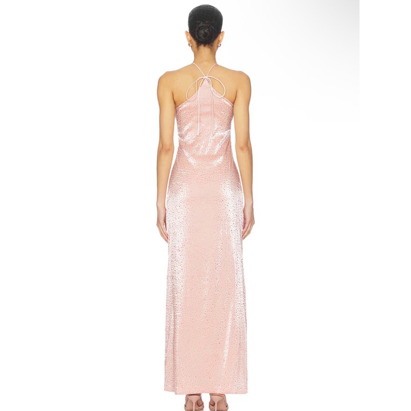 La Fuori Crystal Embellished Halter Maxi Dress NWT Size M $795