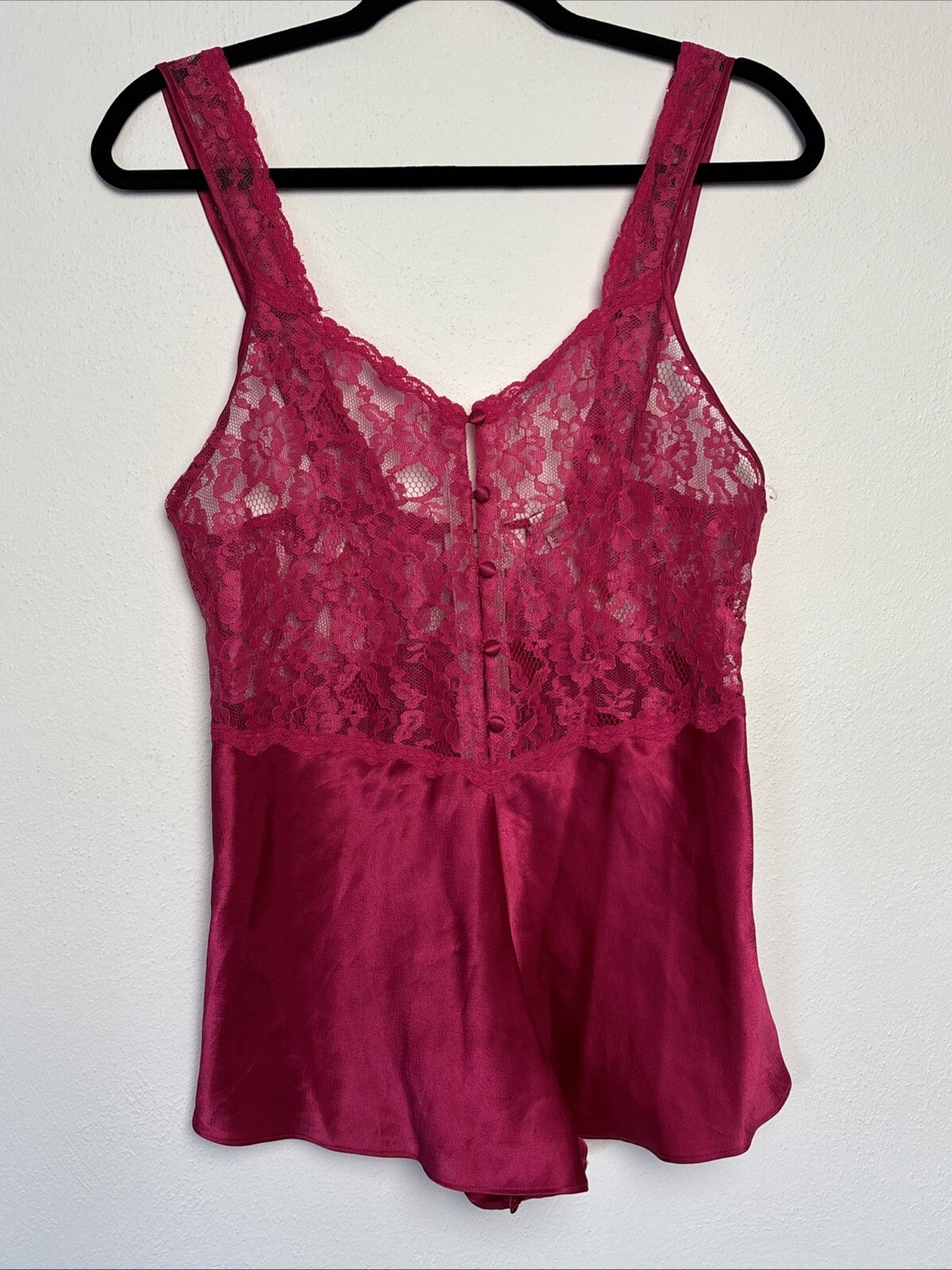 Vintage Victoria’s Secret Teddy Satin & Lace Romper Playsuit Nightie Lingerie S