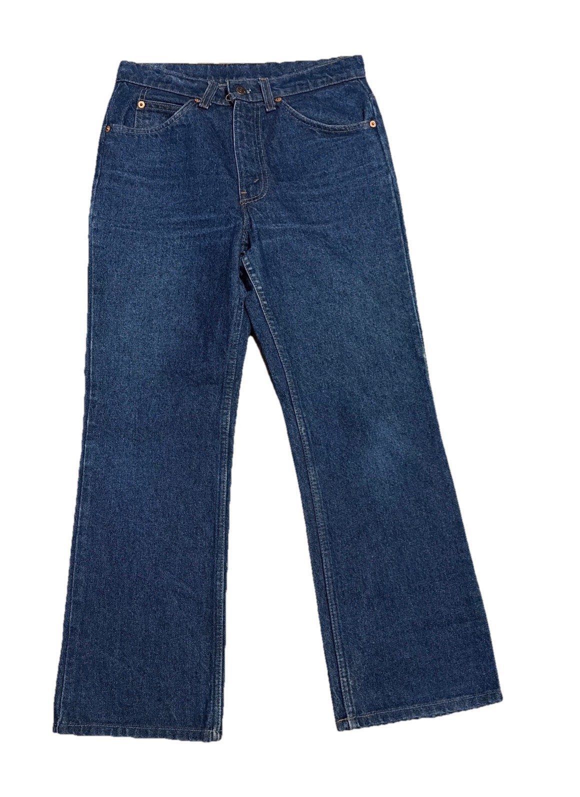 Vintage Levis 517 0217 Orange Tab Jeans Dark Indigo Denim Bootcut 28×26 USA Made