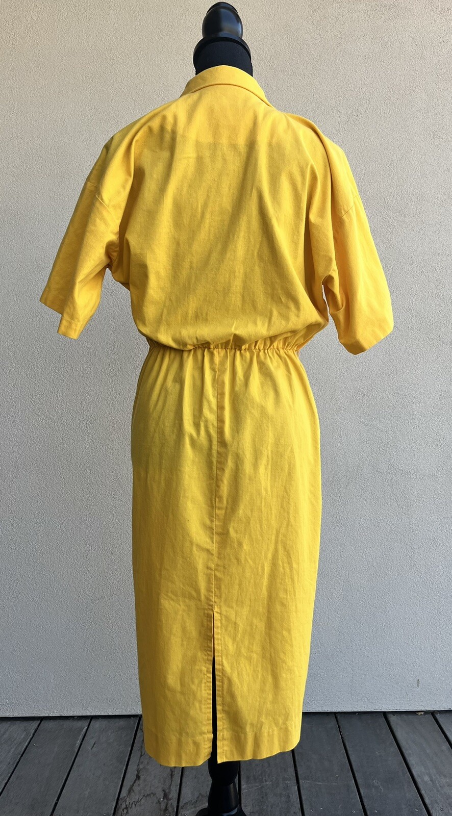 Vtg 70s Vicky Vaughn Cotton Mustard Midi Wrap Dress – ILGWU Union Made Size M/L