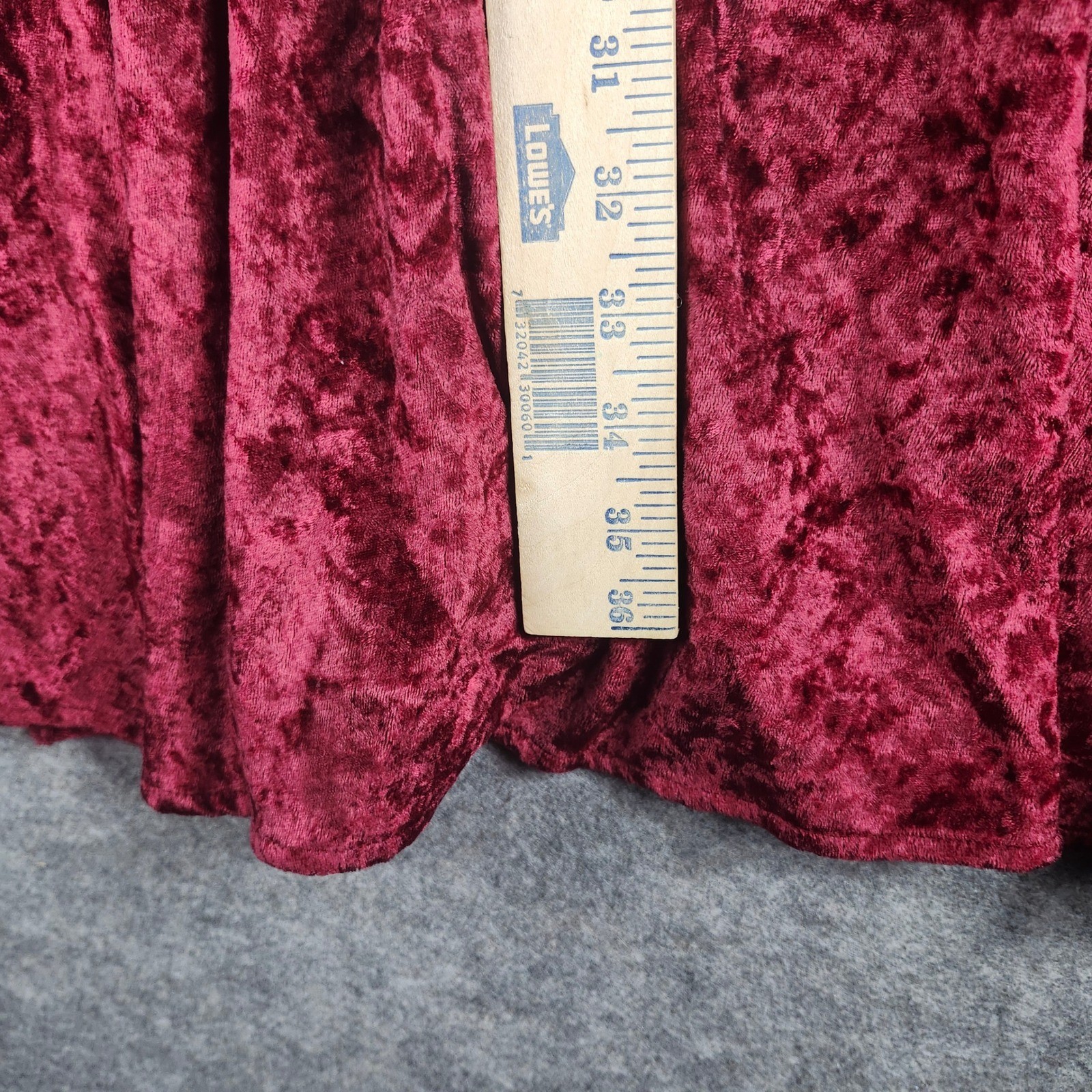 VTG Adrian Jordan Velvet Skater Dress Womens 14 Burgundy Criss Cross Back V-Neck