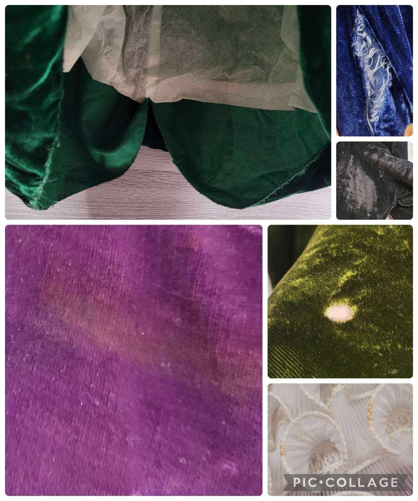 WOMENS LOT OF 24 VINTAGE VELVET DRESSES 40s 50s 60s 70s LACE RUFFLES MINI MAXI