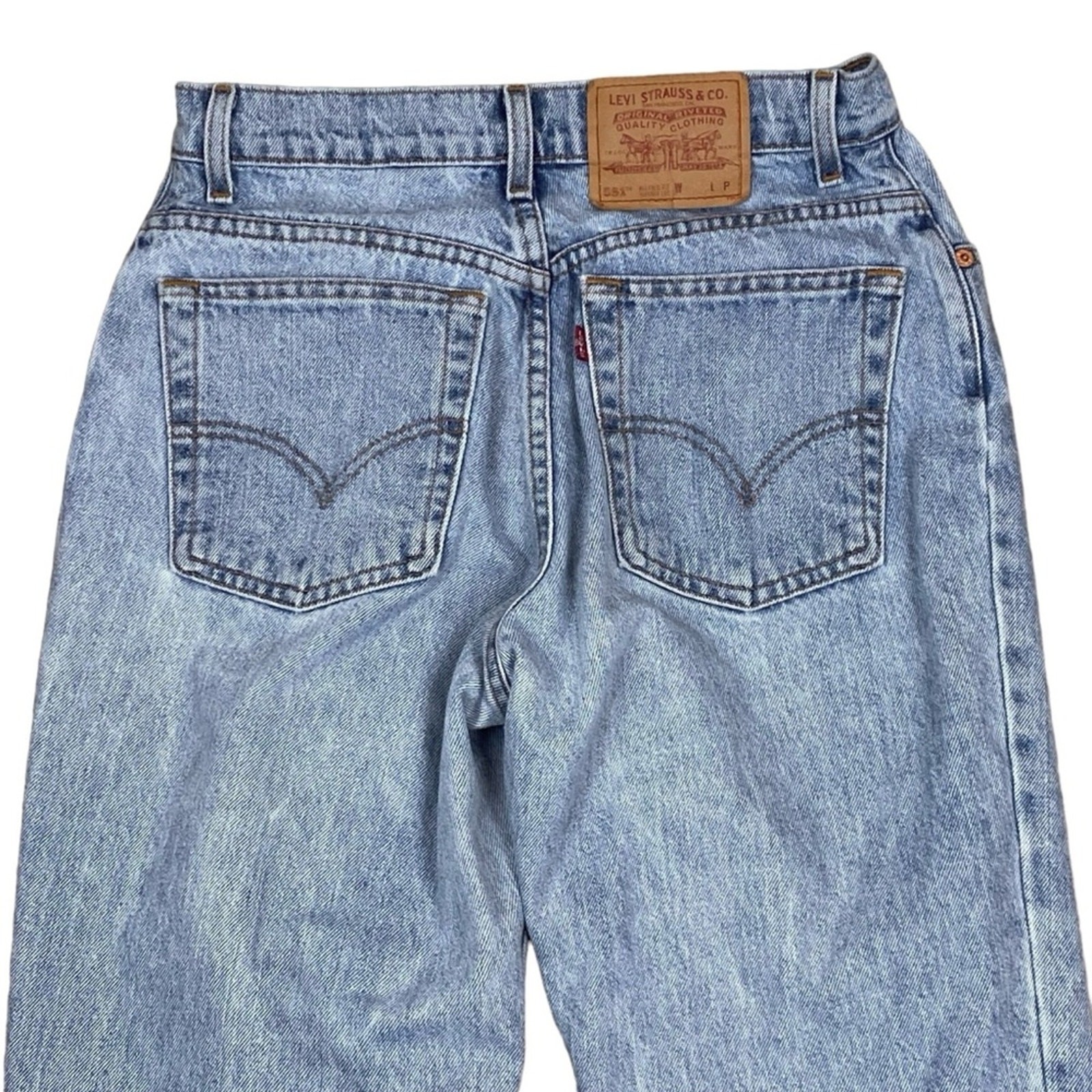 Vintage Levi’s 551 1990’s Relaxed Fit Tapered Leg Light Wash Jeans 10 Petite