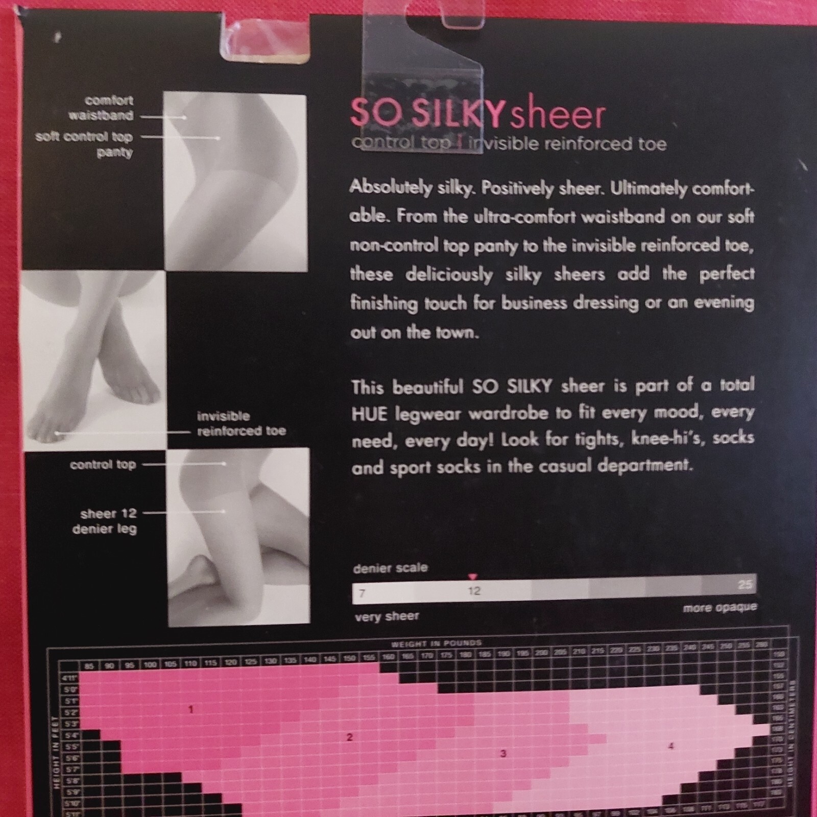 Vintage Pantyhose HUE So Silky Sheer Invisible Reinforced Natural Size 2 BONT1