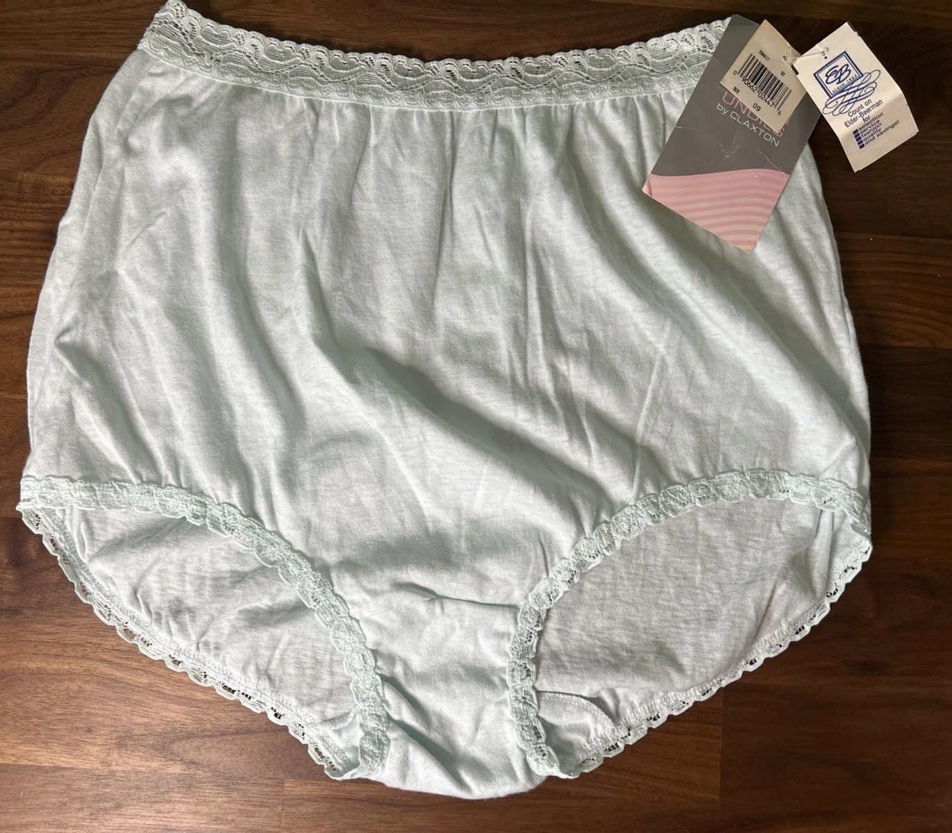 Vtg PAM UNDIES BY CLAXTON Panties Size 9 Hips 44-45 Light Blue Cotton Full Cut
