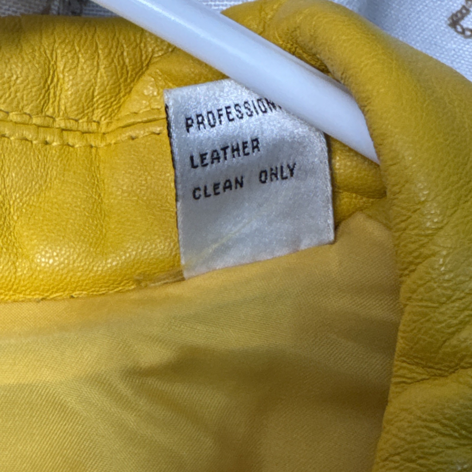 Yellow Lamb Nappa Leather Jacket Evan Davies 6 1980’s Vintage Pre-Owned Pockets