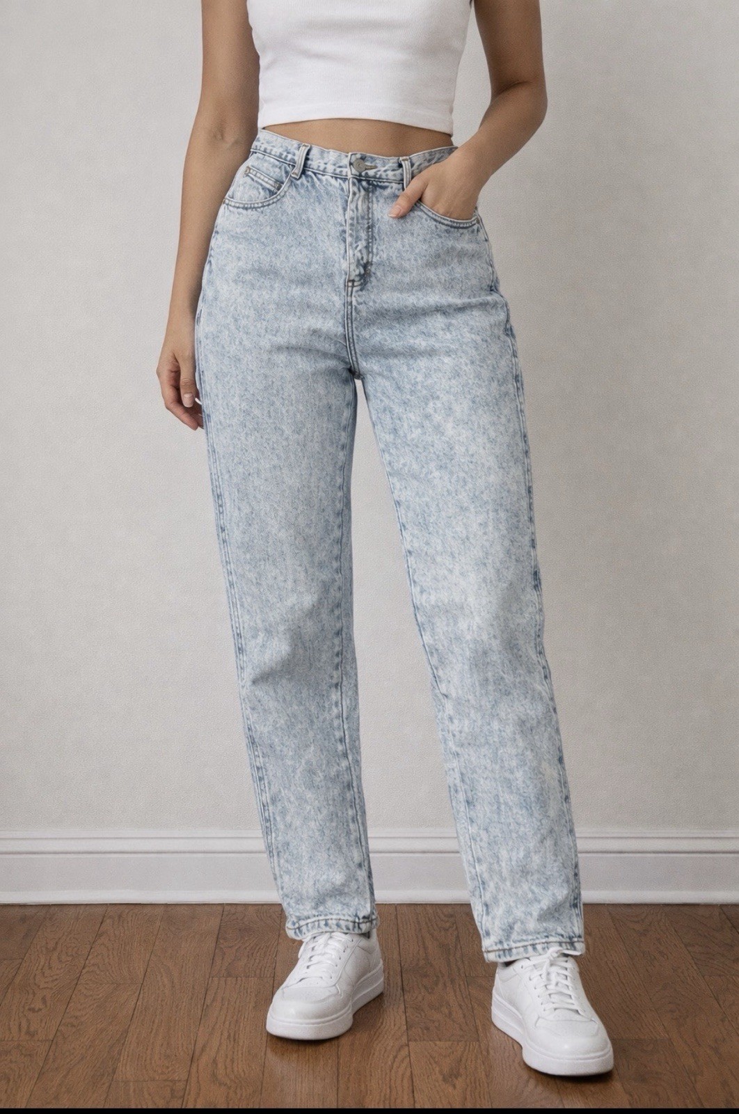 Forenza Women’s Vintage Tapered Stone wash Jeans Size 12 T Button Fly