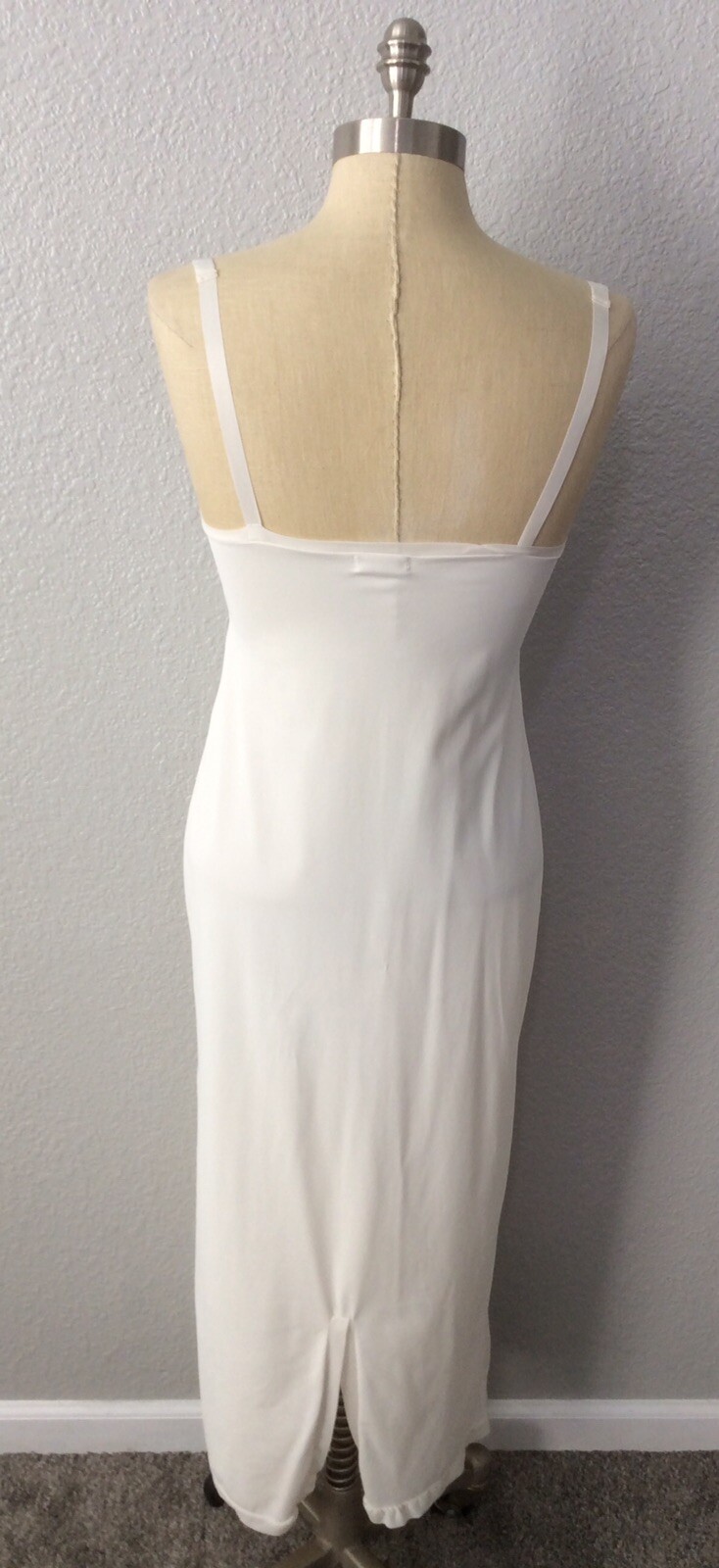 Vtg Levoys Ivory Off White Nylon Bridal Nightgown Negligee Slip Sheer Bust XS S?