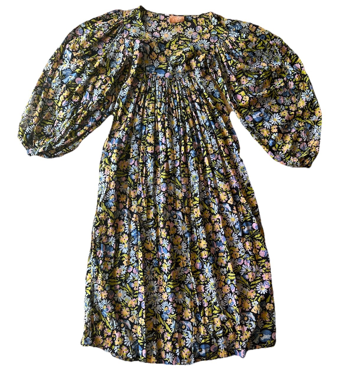 Vintage 70’s Rare Alley Cat By Betsey Johnson Floral Balloon Sleeve Maxi Dress