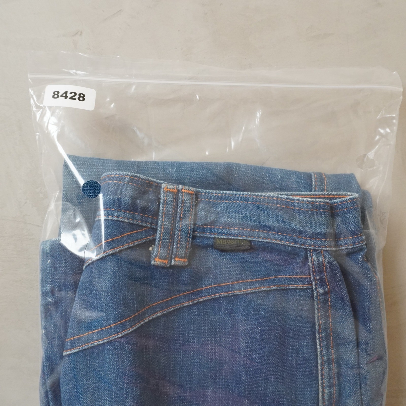 Vintage Maverick High Rise Flare Jeans Blue Western Yoke Made in USA 13/14 30×31