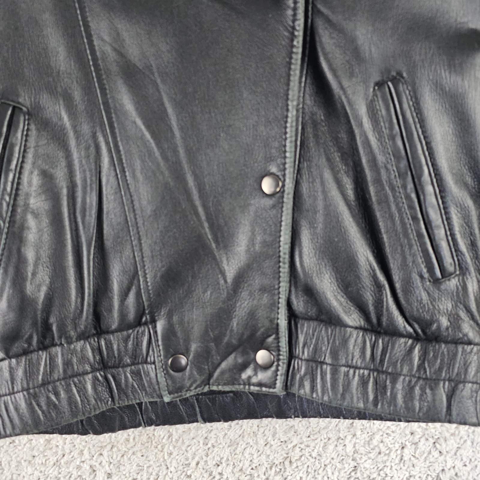 Vintage Wilsons Leather Moto Cropped Jacket Sz M Asymmetrical Thinsulate 90s
