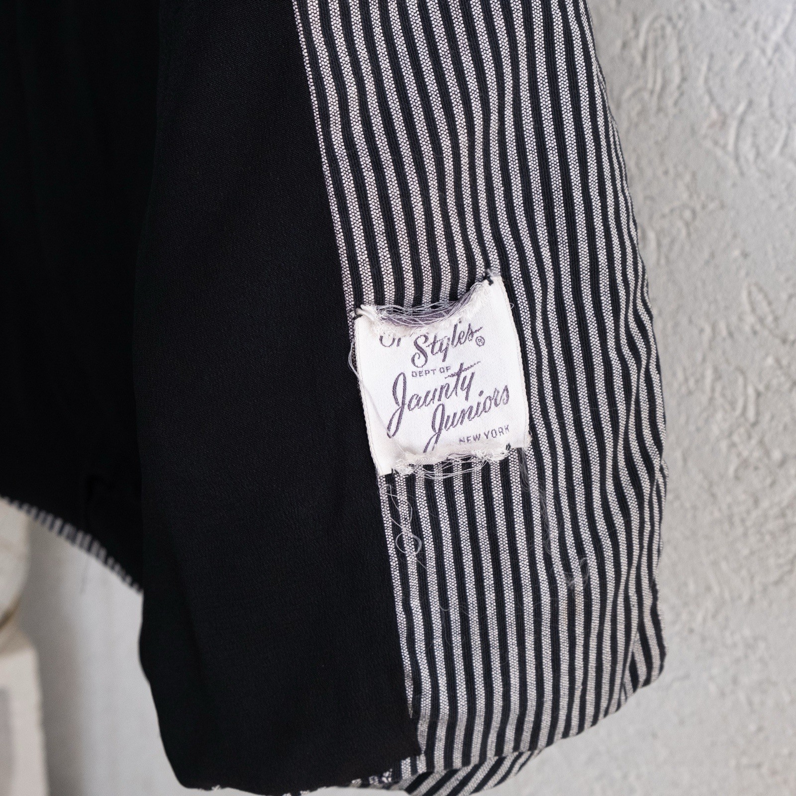1960’s Black & White Striped Jacket Rockabilly Style