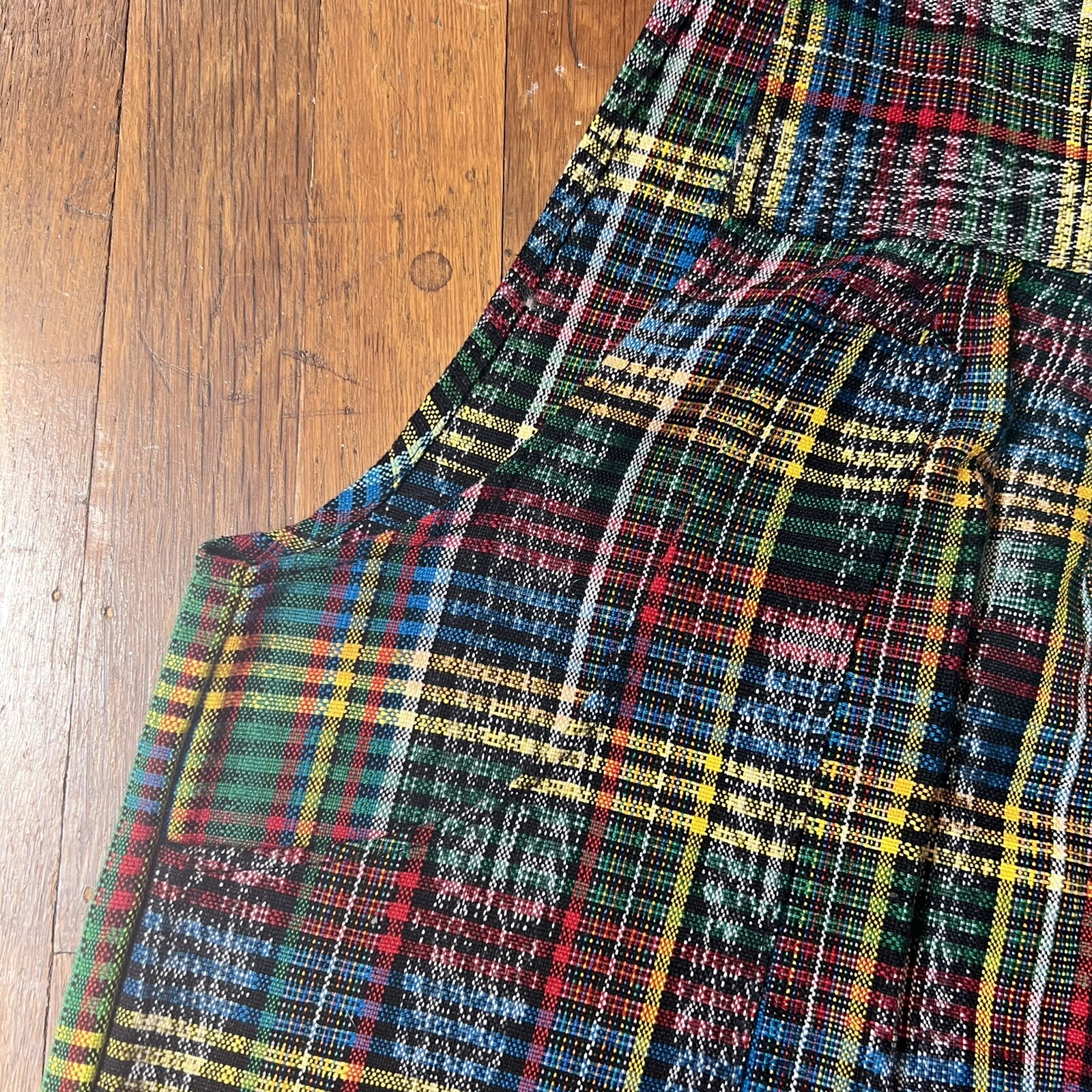 RAINBOW GUATEMALAN 1980’s 80s Vintage 1990’s 90s Petite Cotton Bib Overalls M L