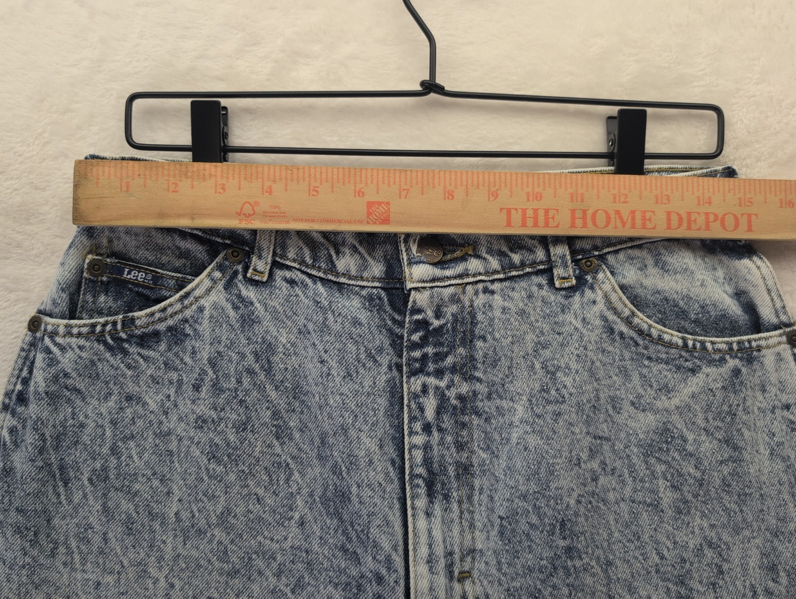 VTG Lee Riders Acid Wash High Waisted Relaxed Fit Tapered Mom Jeans Sz 14 M