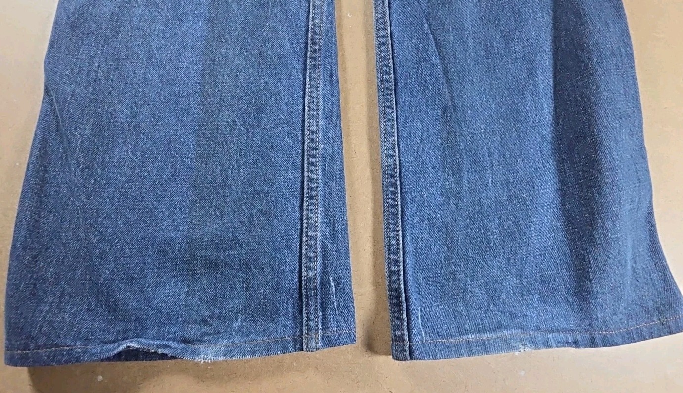 Polo Ralph Lauren Jeans Womens 32 Blue Relaxed Flare Denim Cotton Dungarees