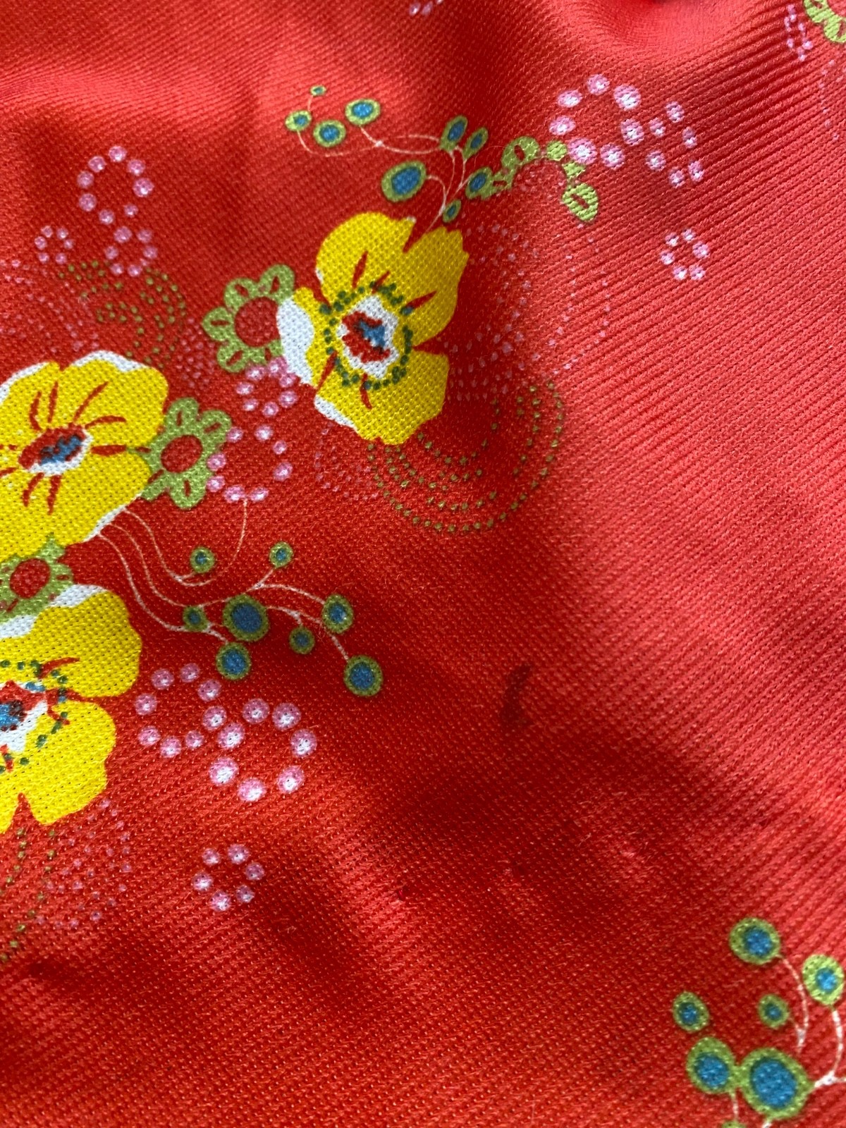 Rare Vintage 1970s Orange Floral Maxi Dress Jacket Hooded Boho Unique Small