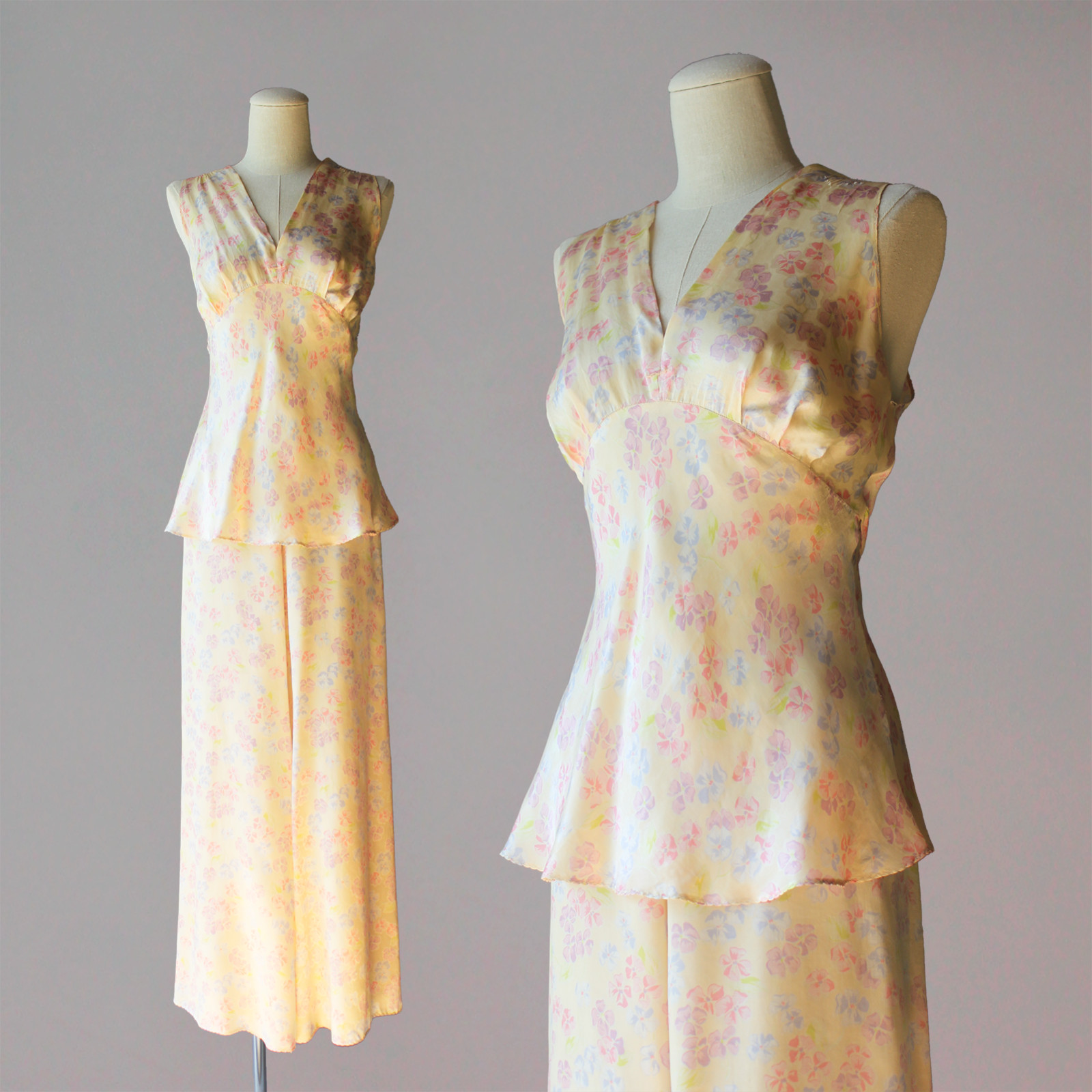 1930s silk pajamas vintage