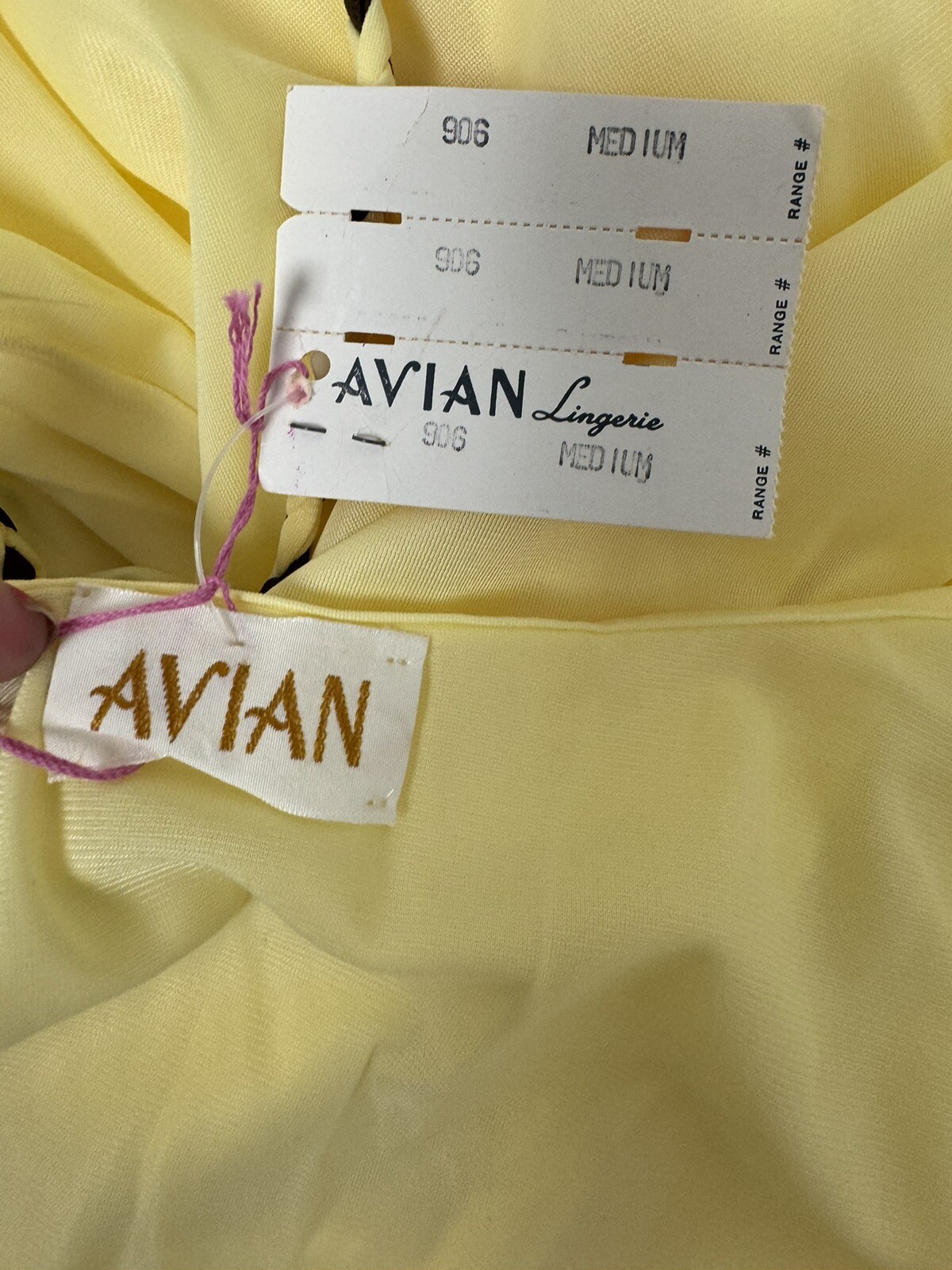 Vintage Avian Lingerie women’s Lingerie Babydoll Nightgown yellow size M