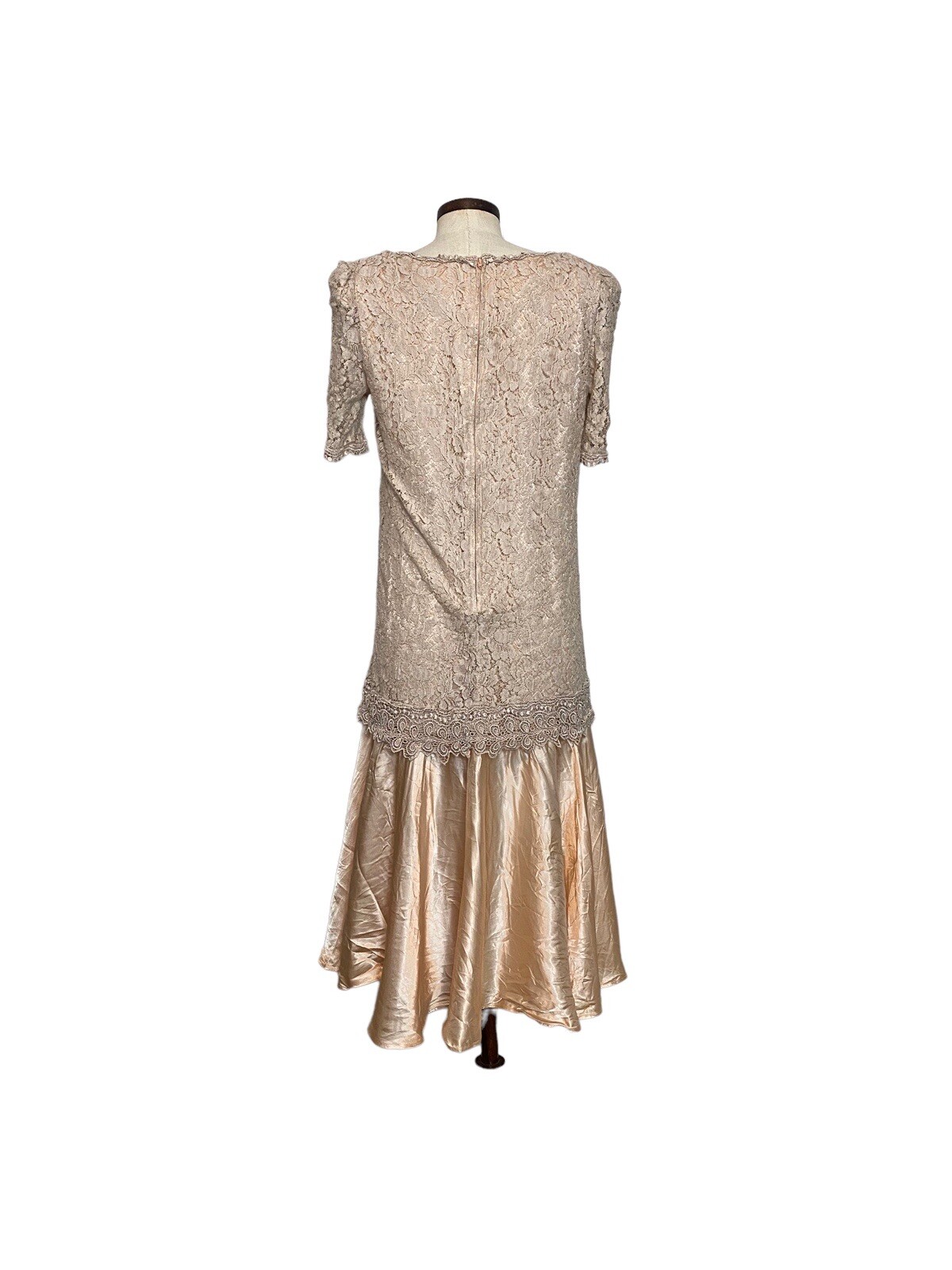 Pantagis vintage lace and satin dress Sz 8 Union Made Pre Owned