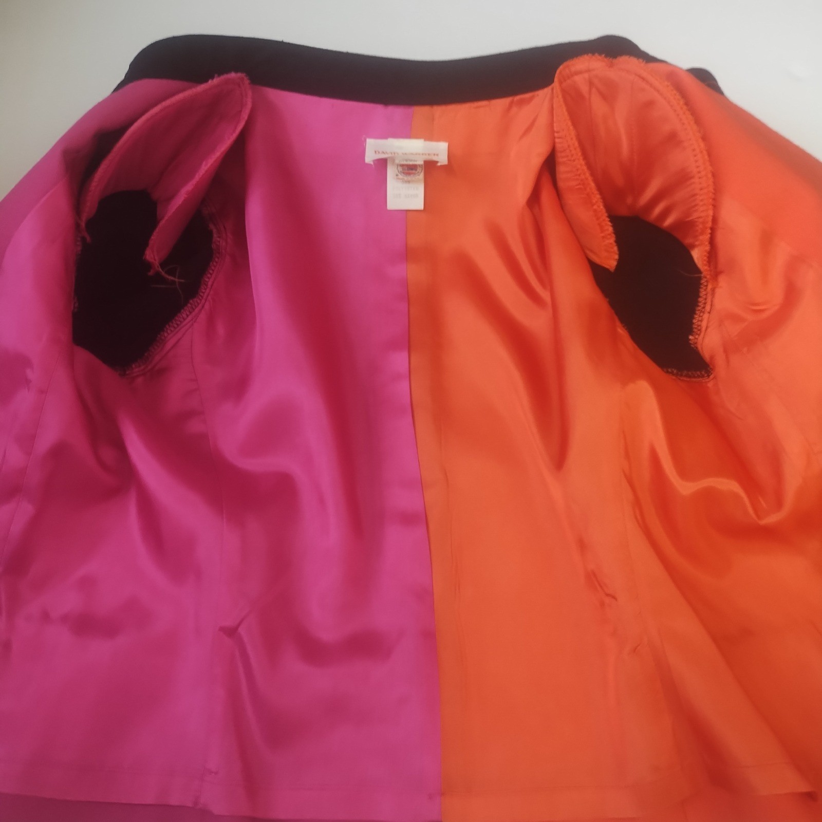 Vintage David Warren Colorblock Blouse Women’s 8 80s Mod Maximalist Union Made
