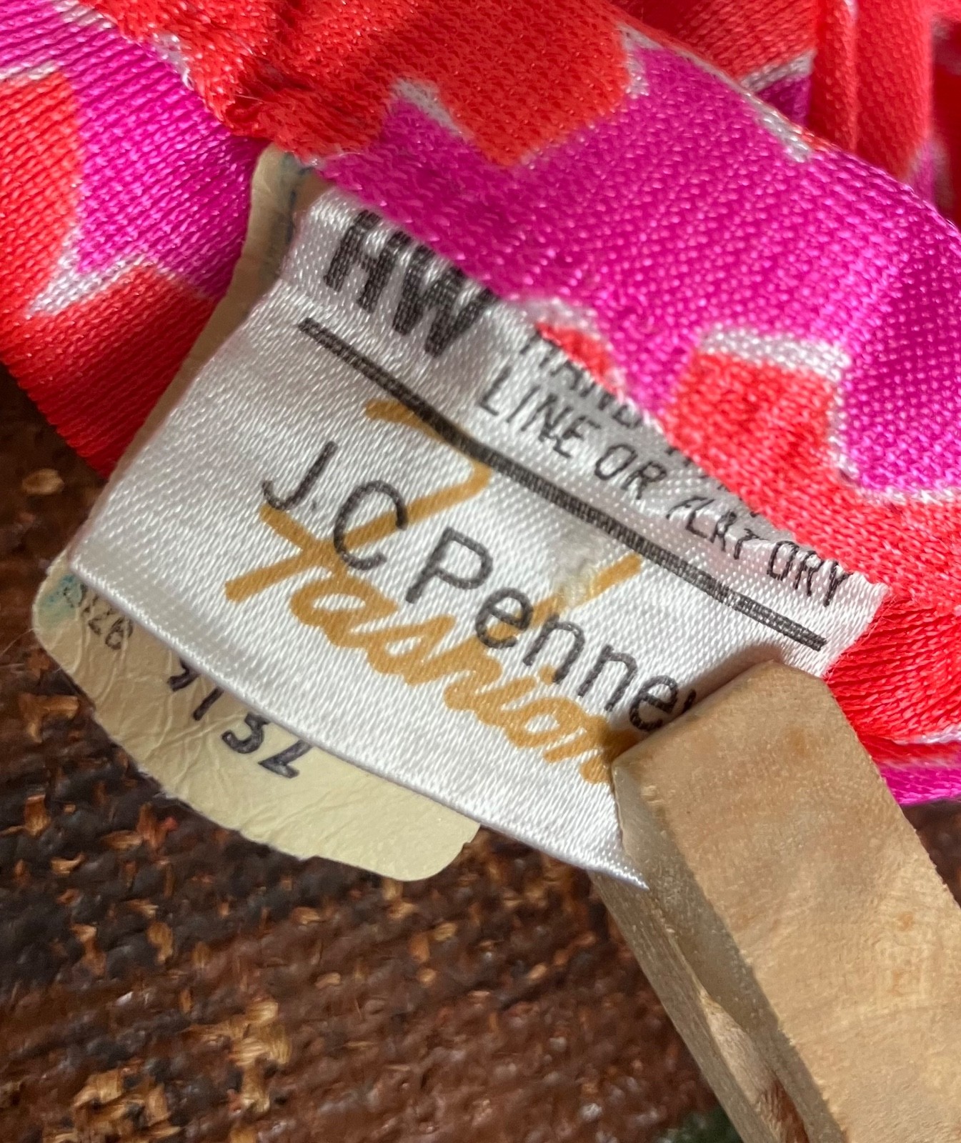 VTG 60s JC PENNEY PSYCHEDELIC 3 PIECES HOT PINK+ORANGE BIKINI+DRESS USA 9/32 EUC