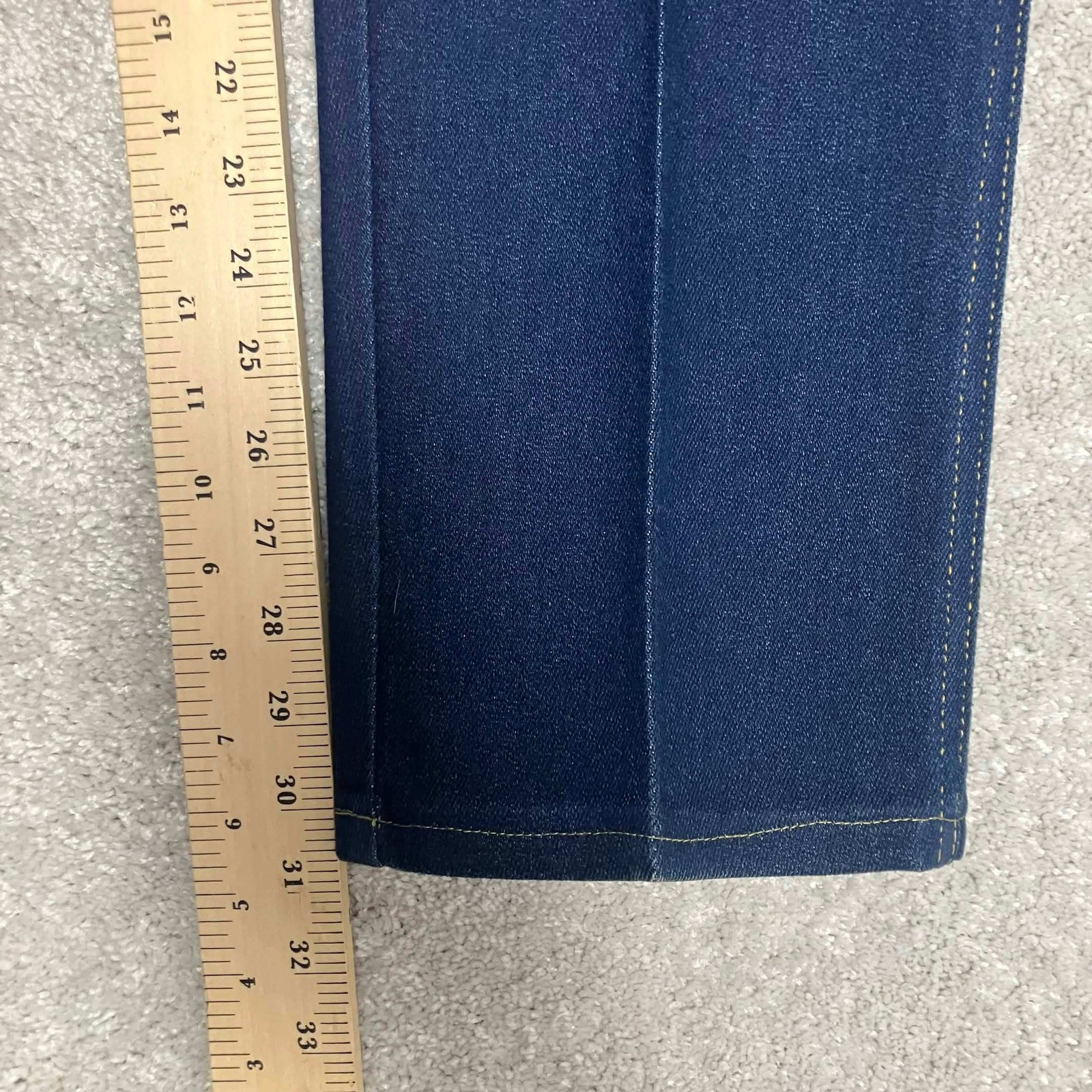 Vintage Lee High Waist Straight Leg Jeans Dark Wash Denim Made in USA 16 28×30
