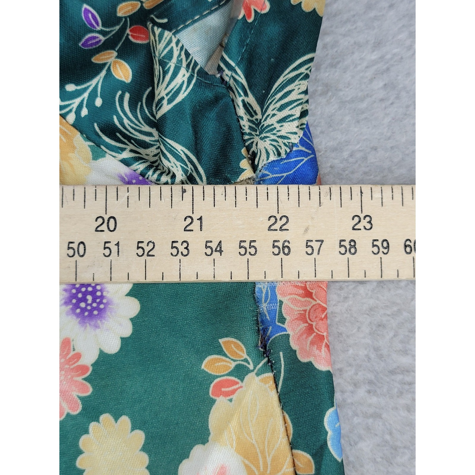Vintage Floral Loungedress Nightgown Green Pink Blue One Size Fit All