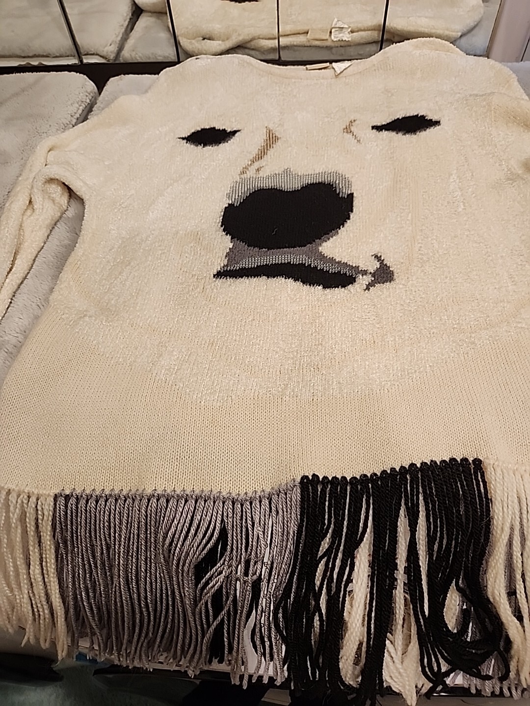KRIZIA MAGLIA Vintage Sweater Italy. Polar Bear Tunic Sz 42