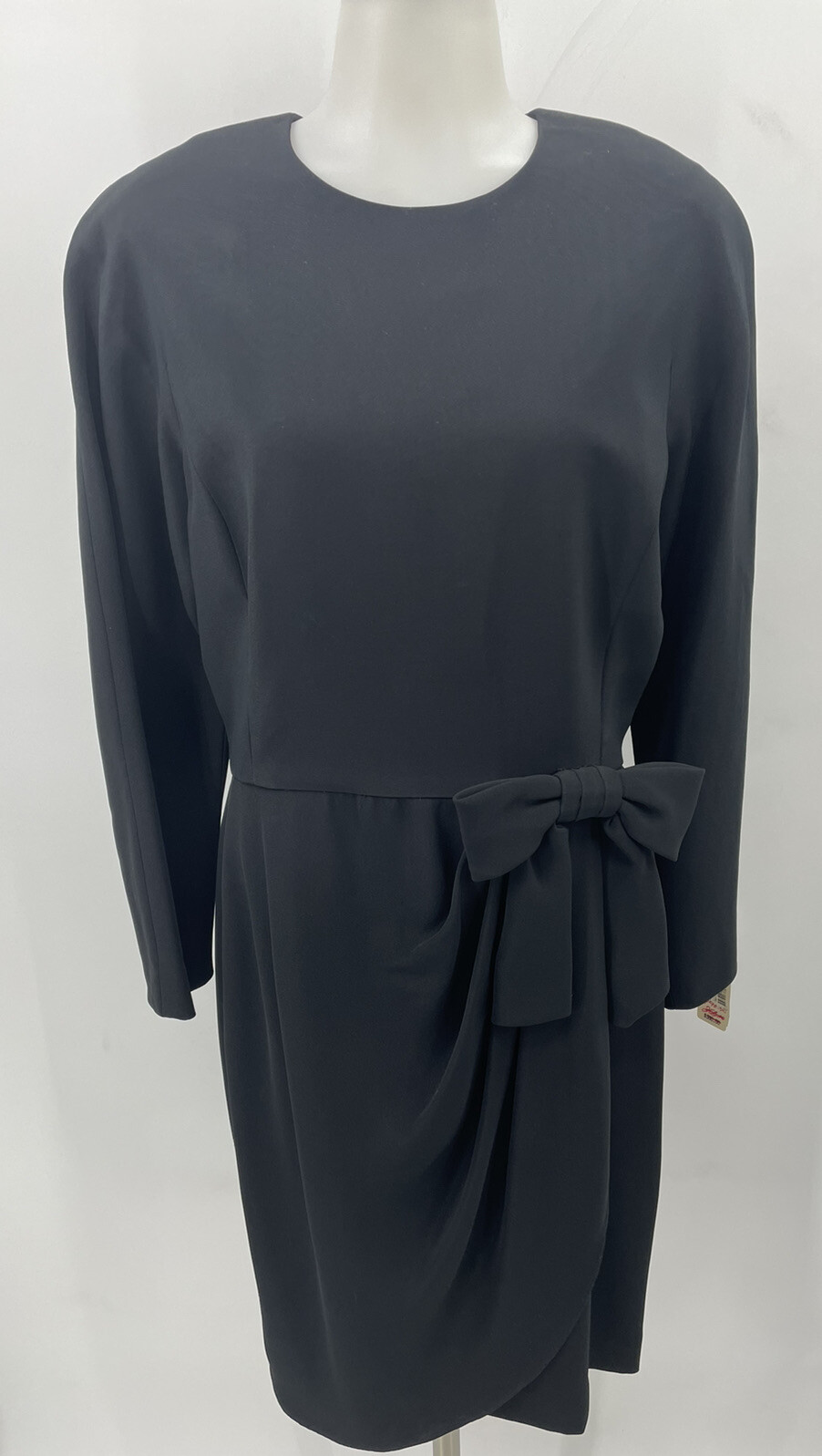 Vintage Scaasi Black Dress Bow Evening Cocktail Formal New W/ Tags! B Forman Co