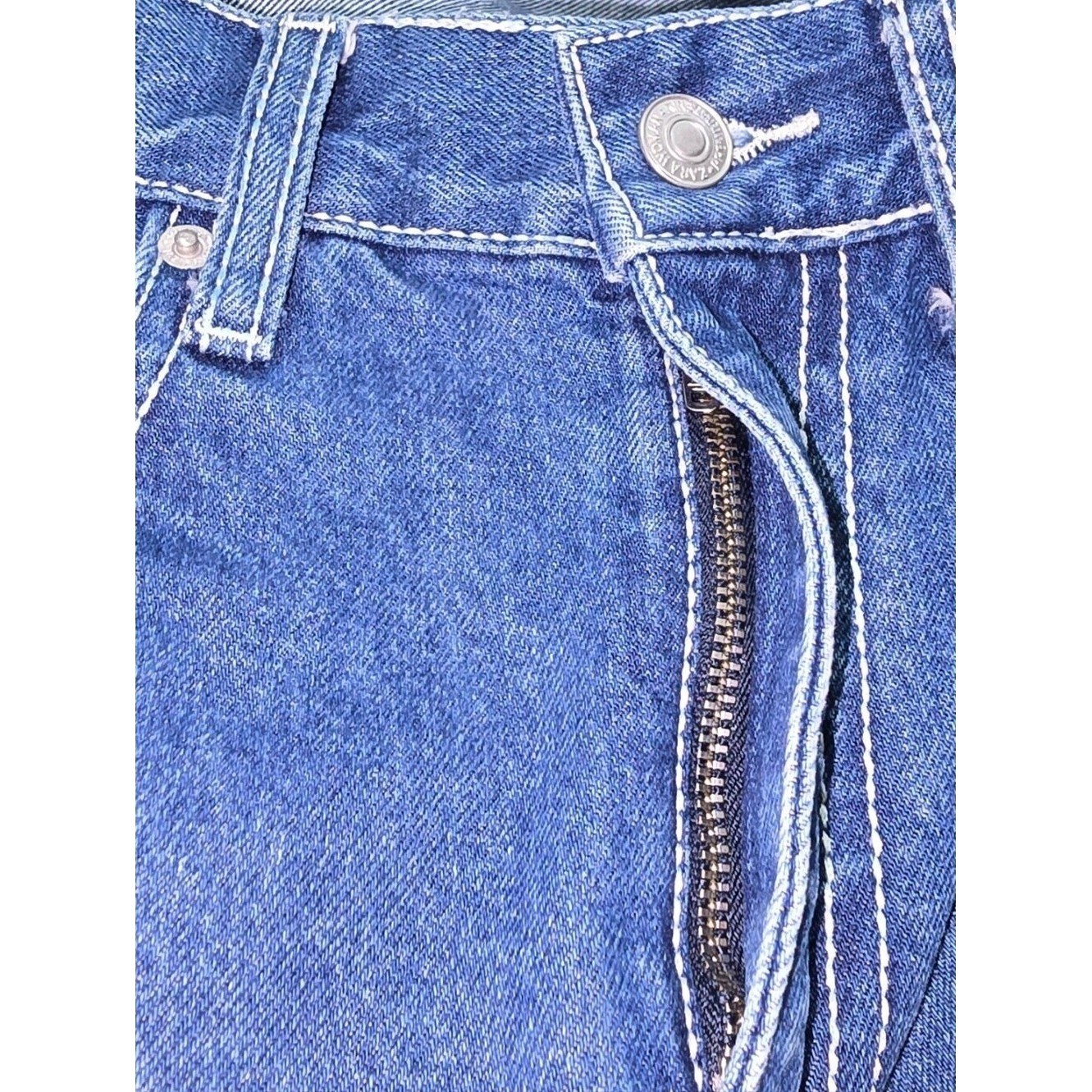 Zara Jeans Women Size 6 Dark Blue Wash Premium The Vintage High-Rise Flare Jeans