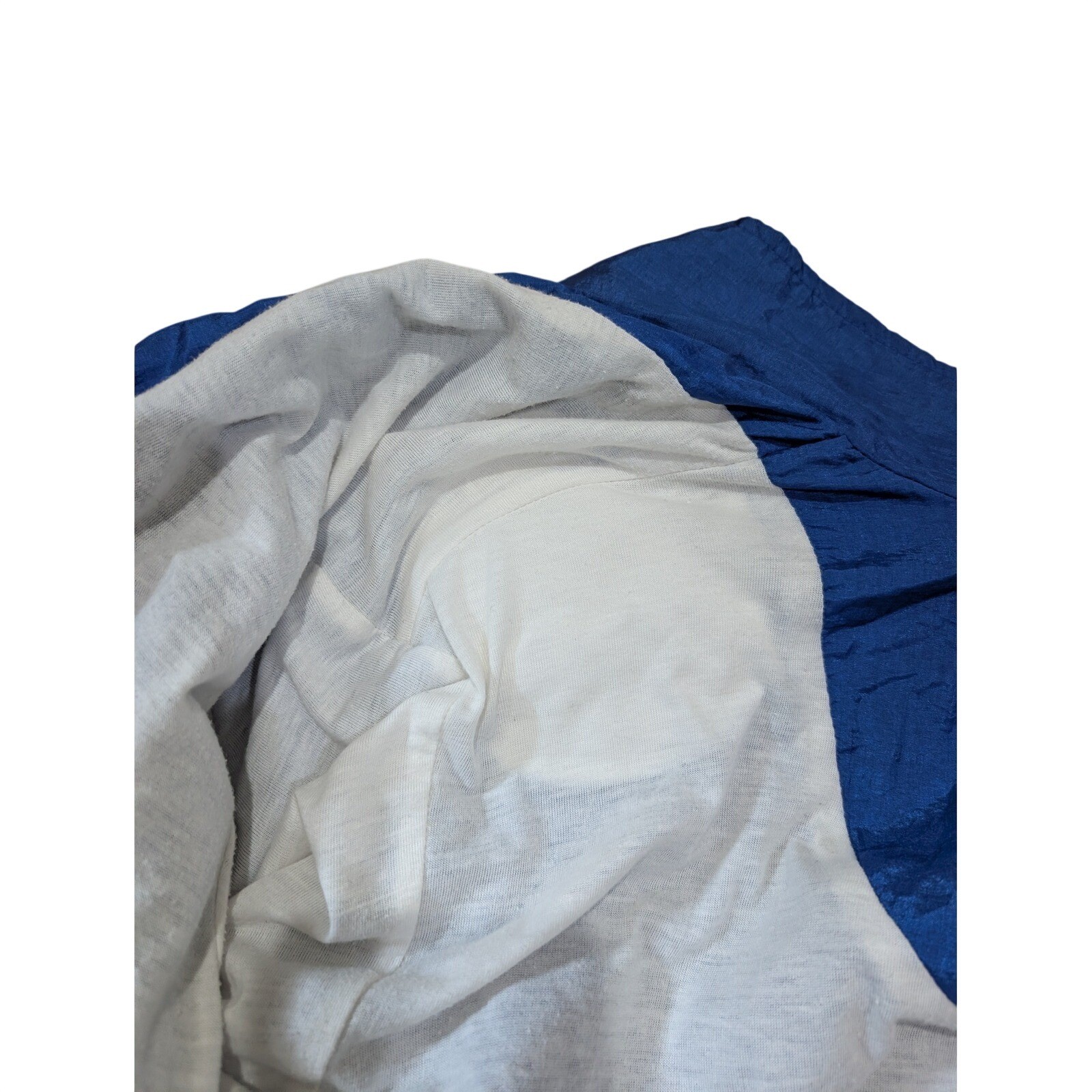 Vtg Retro Points West Blue Nylon Windbreaker Jacket Lined Full Zip Hong Kong M