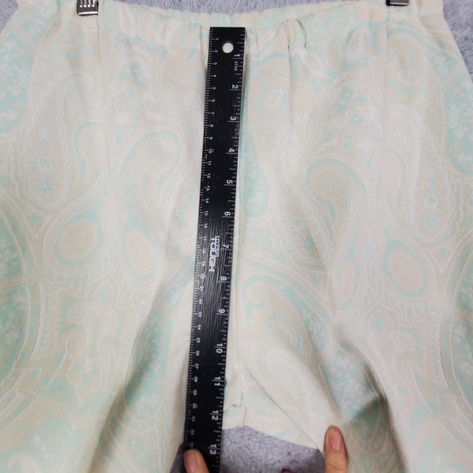 Vtg 60s Fritzi Pantsuit Size M Yellow Paisley Button Up Jacket Straight Leg