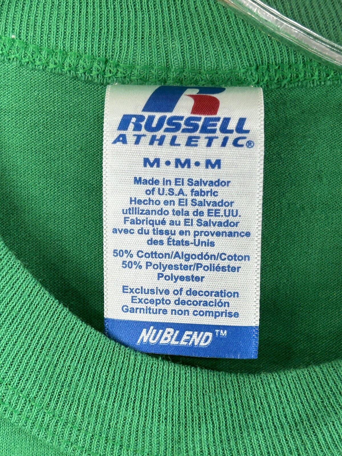 vintage t shirt 90s russell Butterfly Floral Medium Nature green