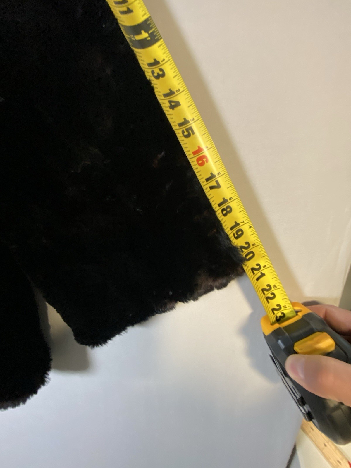 VINTAGE Genuine Rabbit Fur Coat Northgate Fur Co Black Size L GORGEOUS & RARE