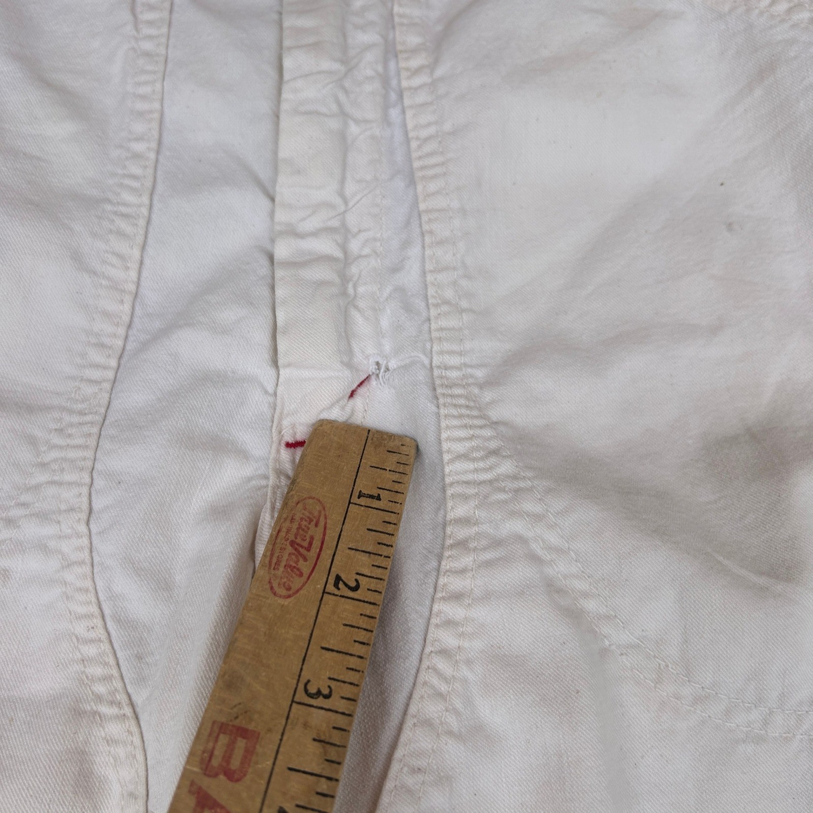 Vintage 60s 70s Carhartt White Double Knee Work Pants Talon 42 Zipper Mens