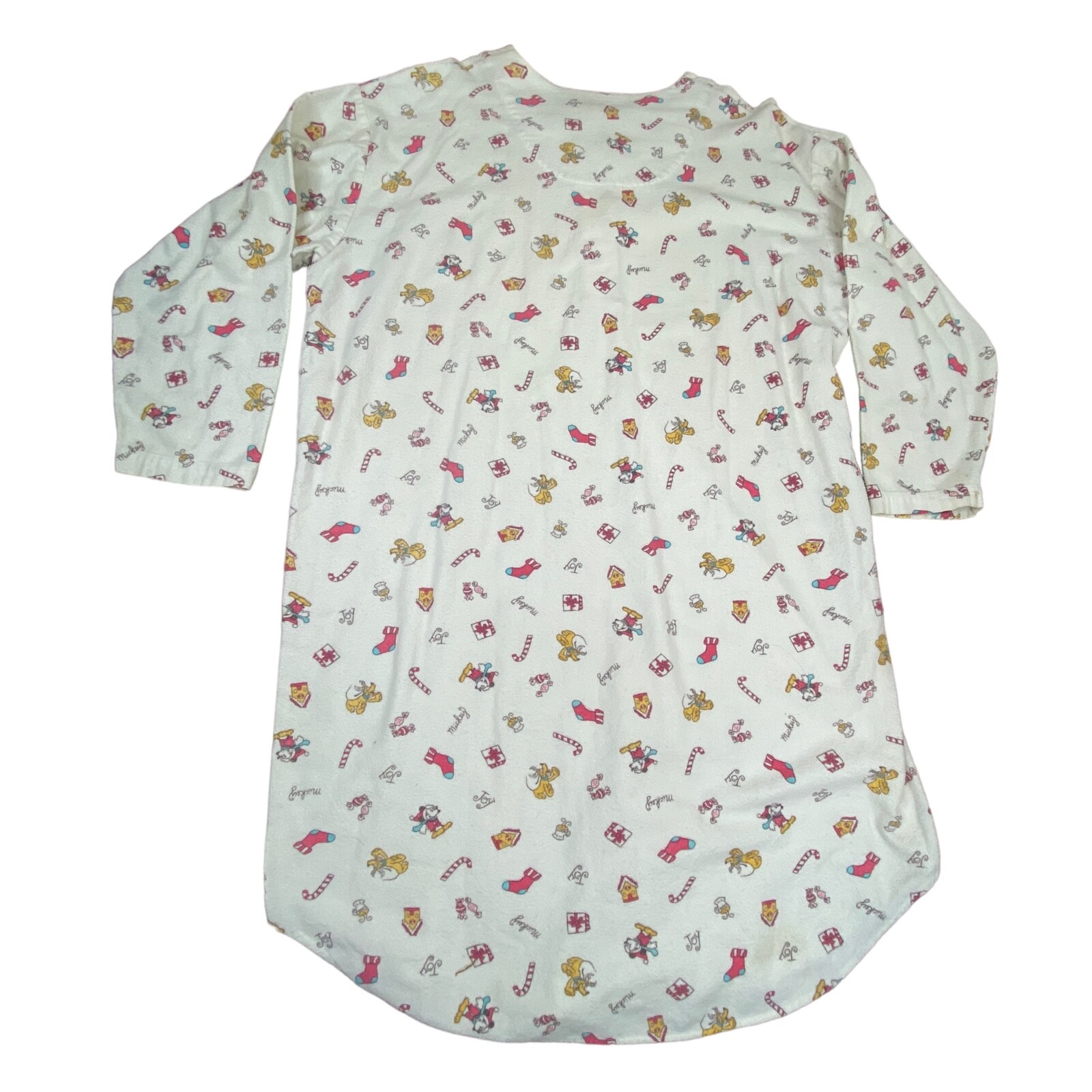 Vintage Disney Store Winnie The Pooh PJ Cotton Gown Button Long Sleeve Large- XL