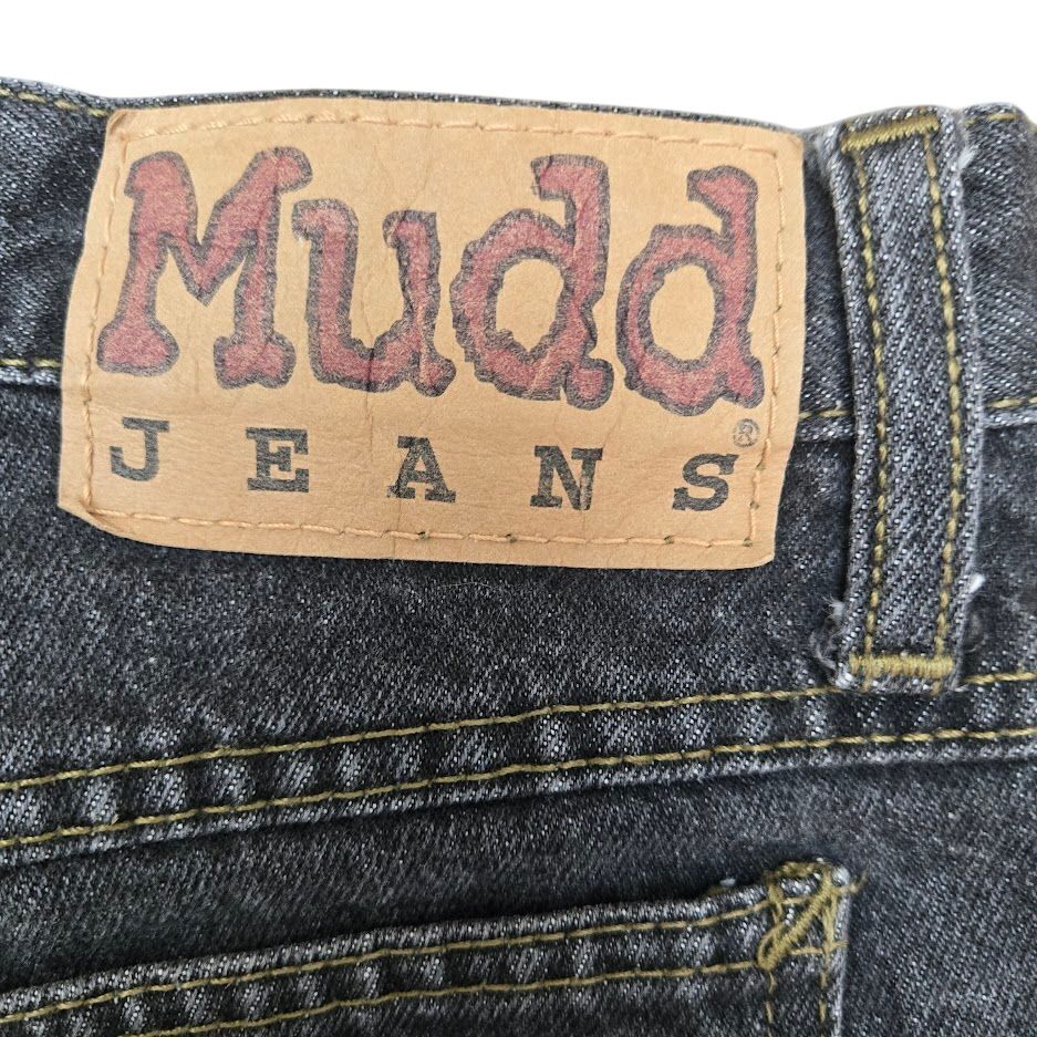 Mudd Vintage Y2K Gray Straight Leg Jeans Beat Generation Collection Juniors Sz 5