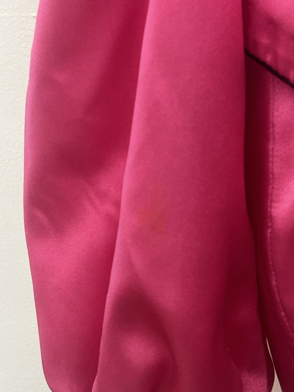 VTG 80s Skirt Suit Fuchsia Pink Corset Back Victorian Peplum Snap Skirt L 34