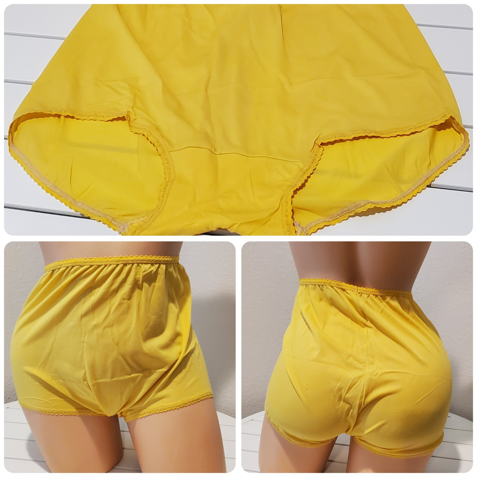 Flawed Bali Full Brief Granny Panty Wide Gusset 10/3XL Marigold Yellow 2633