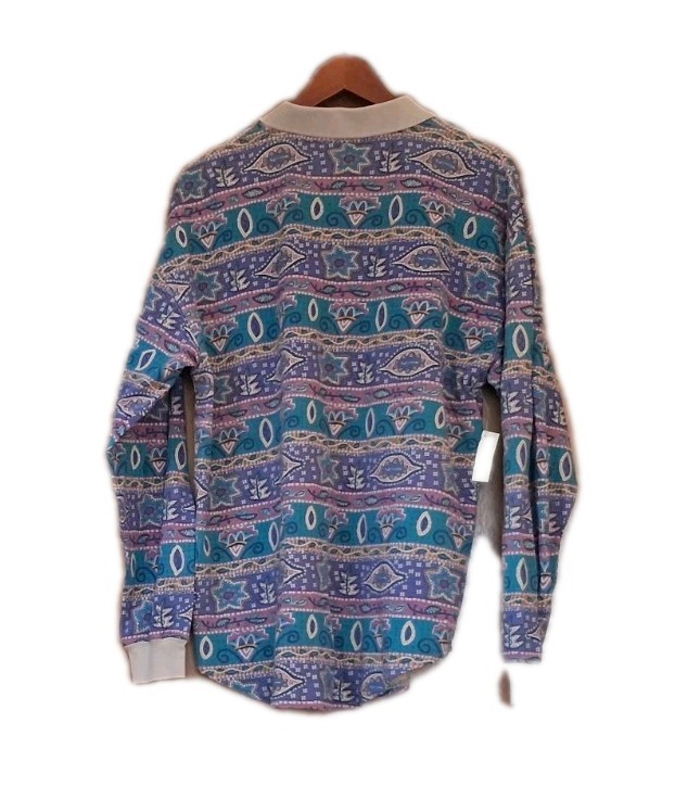 1992 Segrets Sun Prints Road To Morocco Long Sleeve Collar Button Shirt XL NEW!